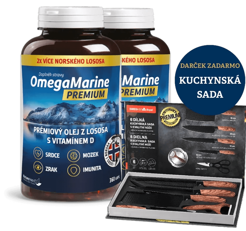 Balení dvou OmegaMarine PREMIUM a kávovar