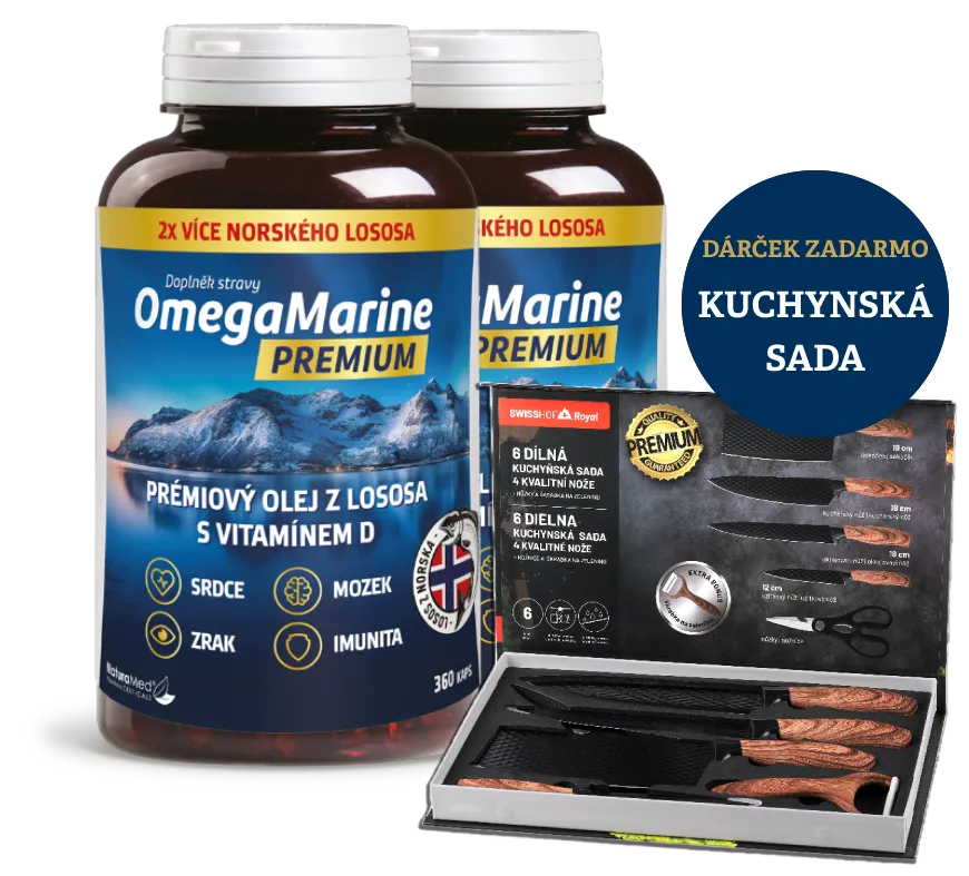 Balení dvou OmegaMarine PREMIUM a kávovar